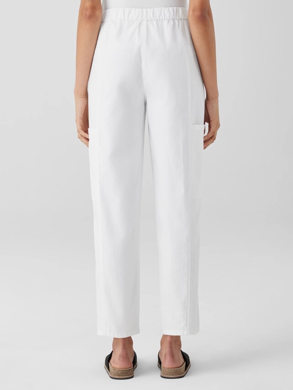 Eileen Fisher Cotton Hemp Stretch Lantern Pant White Size 1X - Picture 2 of 13